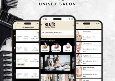 Black Unisex Salon
