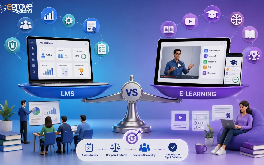 LMS vs. E-Learning platforms comparison for business training and online learning